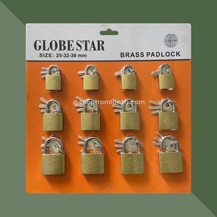 globestar 12pcs gold plated copper safe brass padlocks