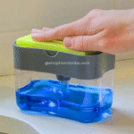 plastic soap pump dispenser with sponges holder