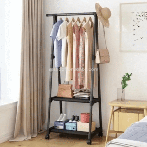 triangle bedroom & bathroom coat rack with wheels