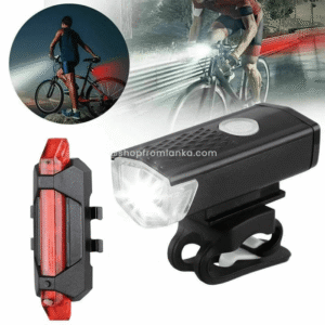 Head Light & Tail Flash Light Set Waterproof Rechargeable