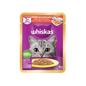 WHISKAS® Adult Mackerel and Salmon Feast – 80 g Pouch